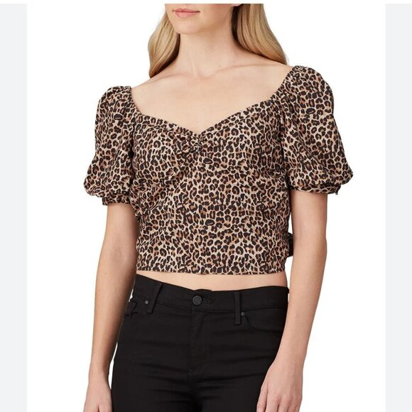Marissa Web Animal Leopard Print Diane Canvas Print Top Tie Back Date Night - Picture 1 of 5